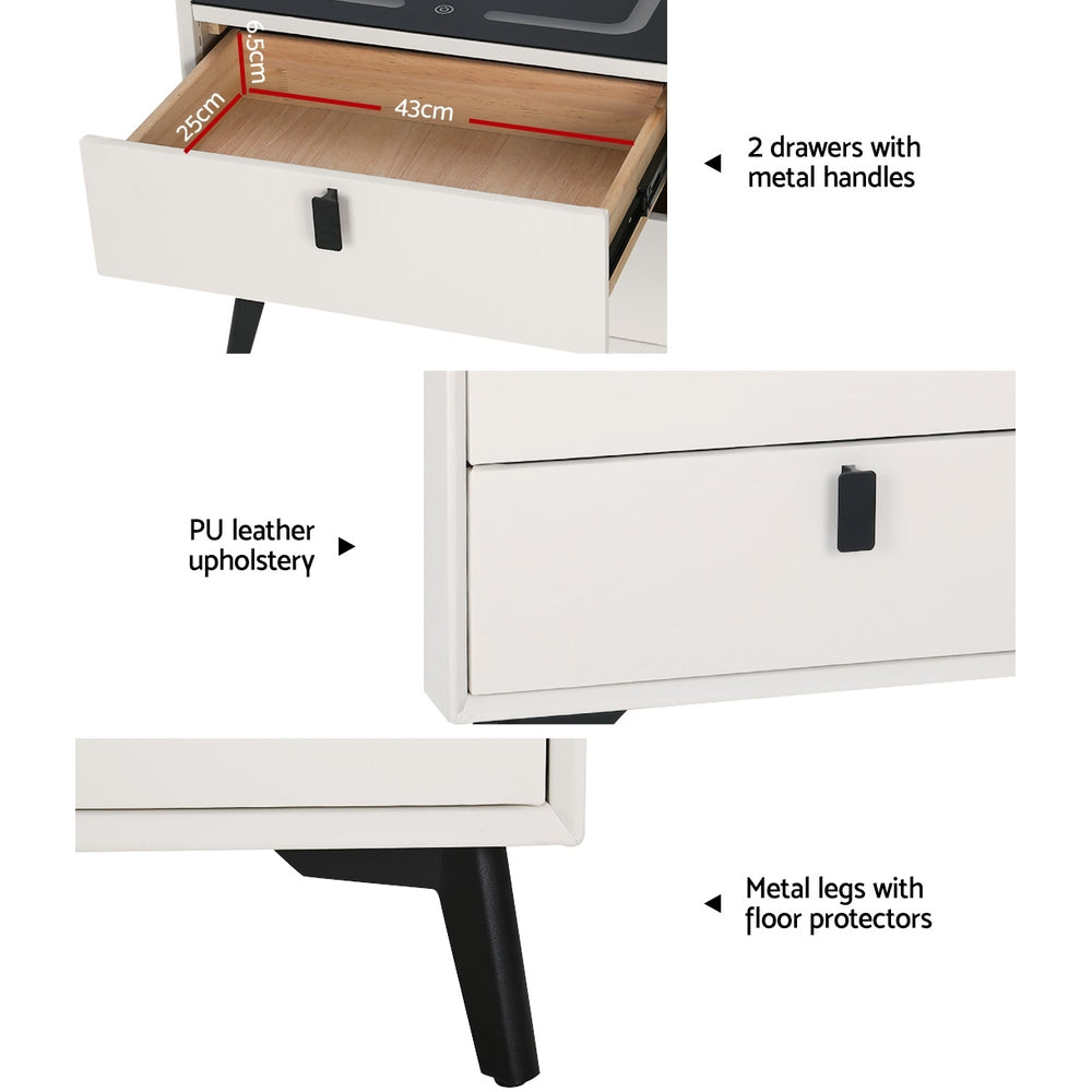 Smart Bedside Table with Wireless Charging