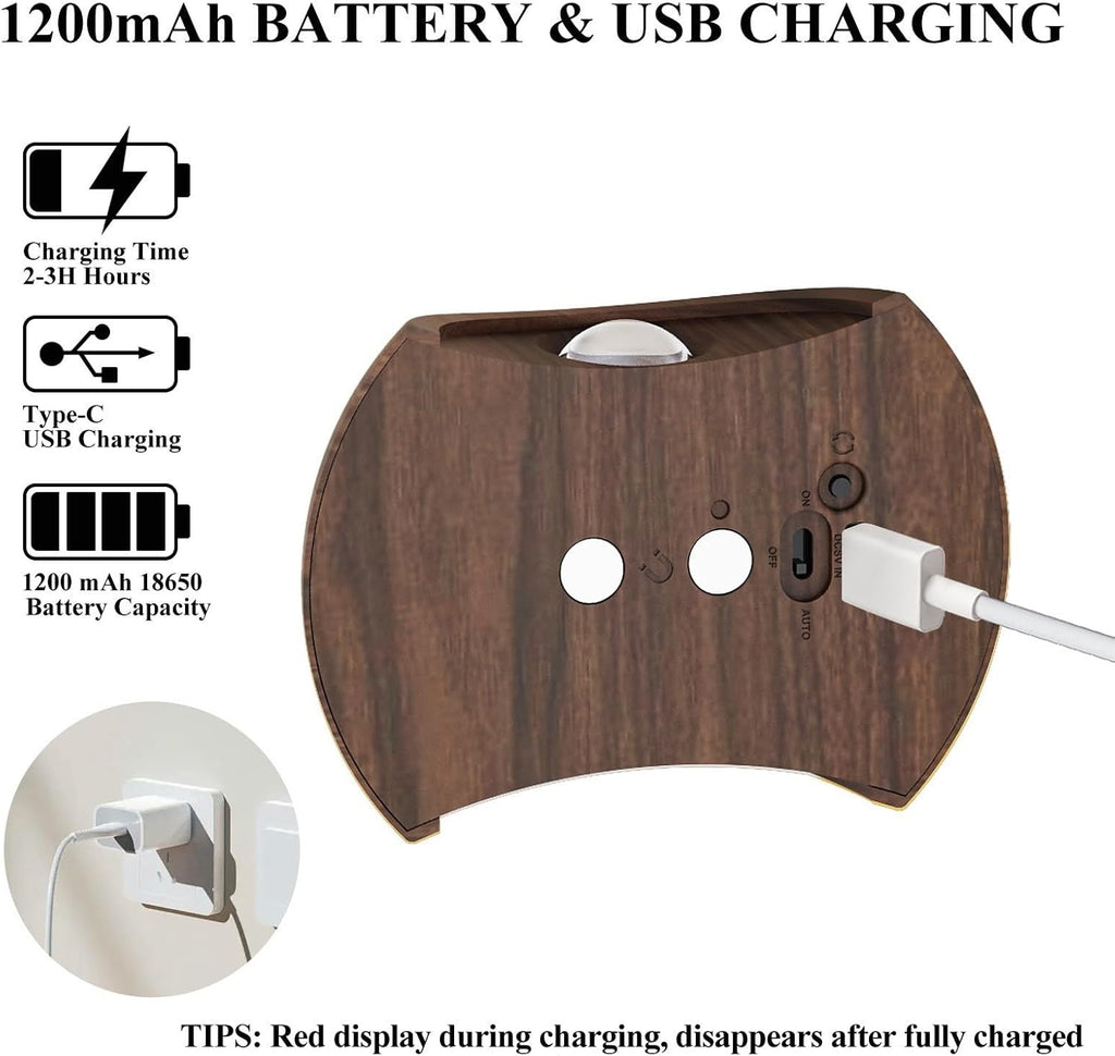Rechargeable Magnetic Motion Sensor Wall Lamp – RGB, Black