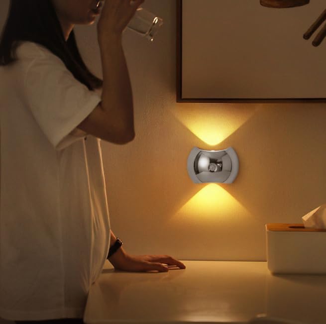 Rechargeable Magnetic Motion Sensor Wall Lamp – RGB, Black