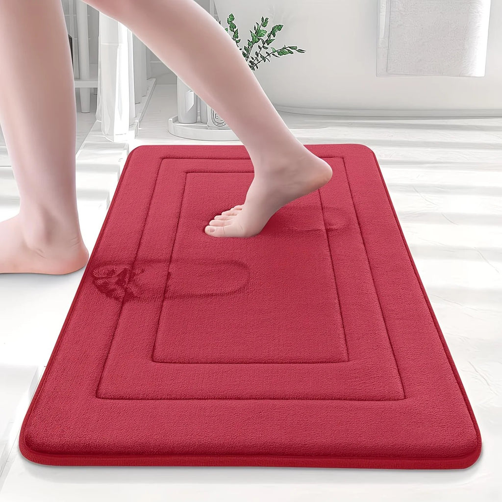 Grey Geometric Pattern Anti-Slip Bath Mat
