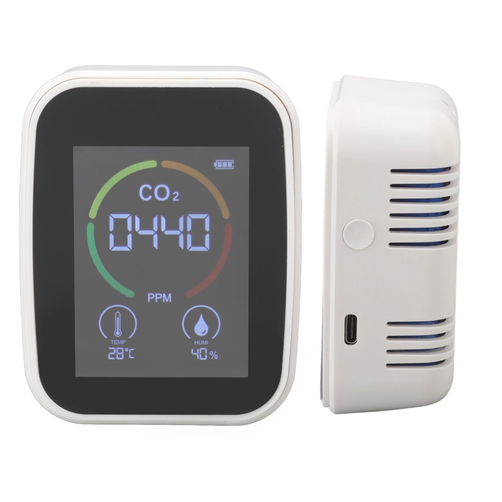 Indoor Air Quality Monitor – CO2, TVOC, Temperature & Humidity