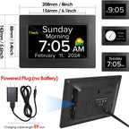 Digital Day Clock with Auto Dimming & Voice Assist