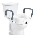 5-Inch Raised Toilet Seat with Padded Support Armrests – 159 kg Capacity