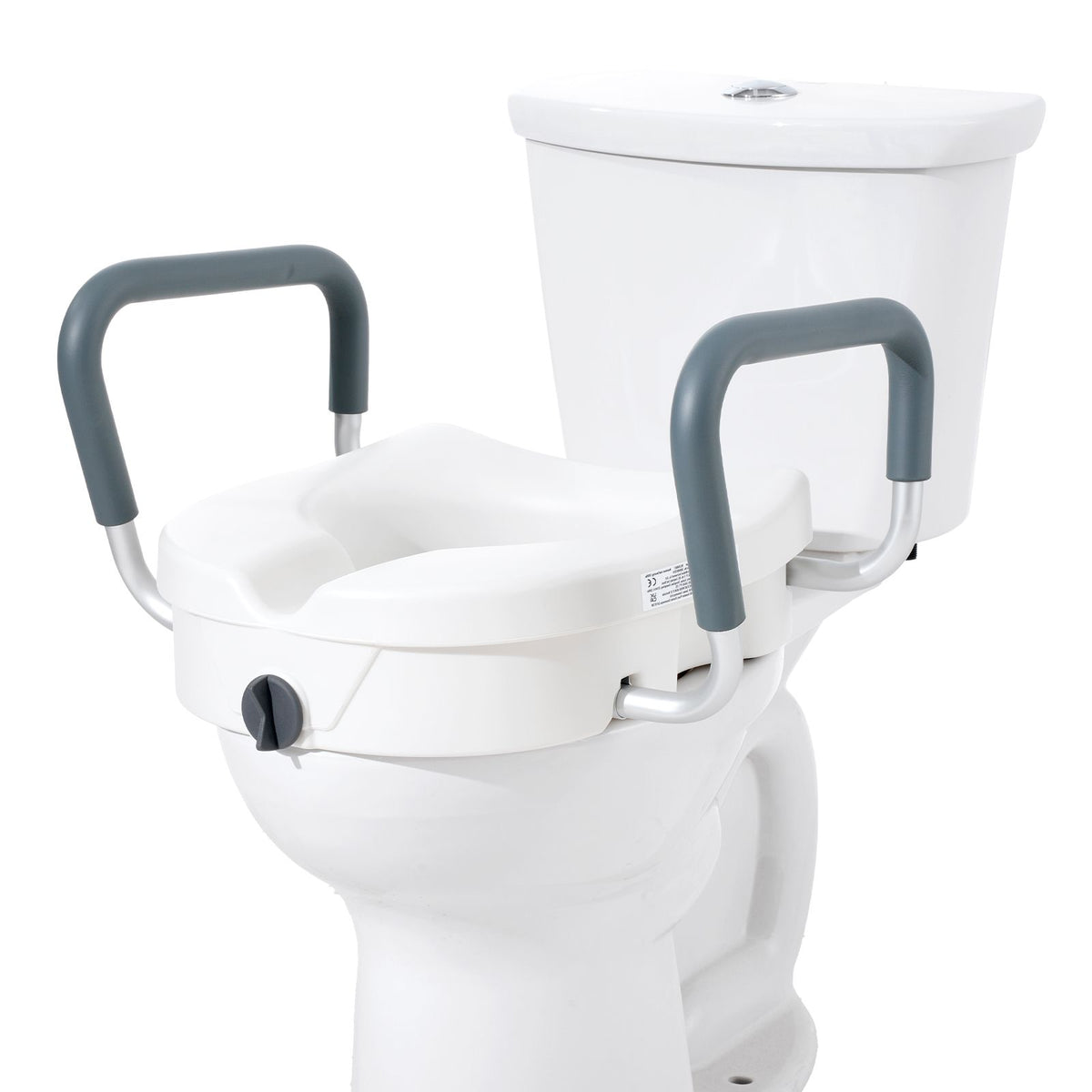 5-Inch Raised Toilet Seat with Padded Support Armrests – 159 kg Capacity